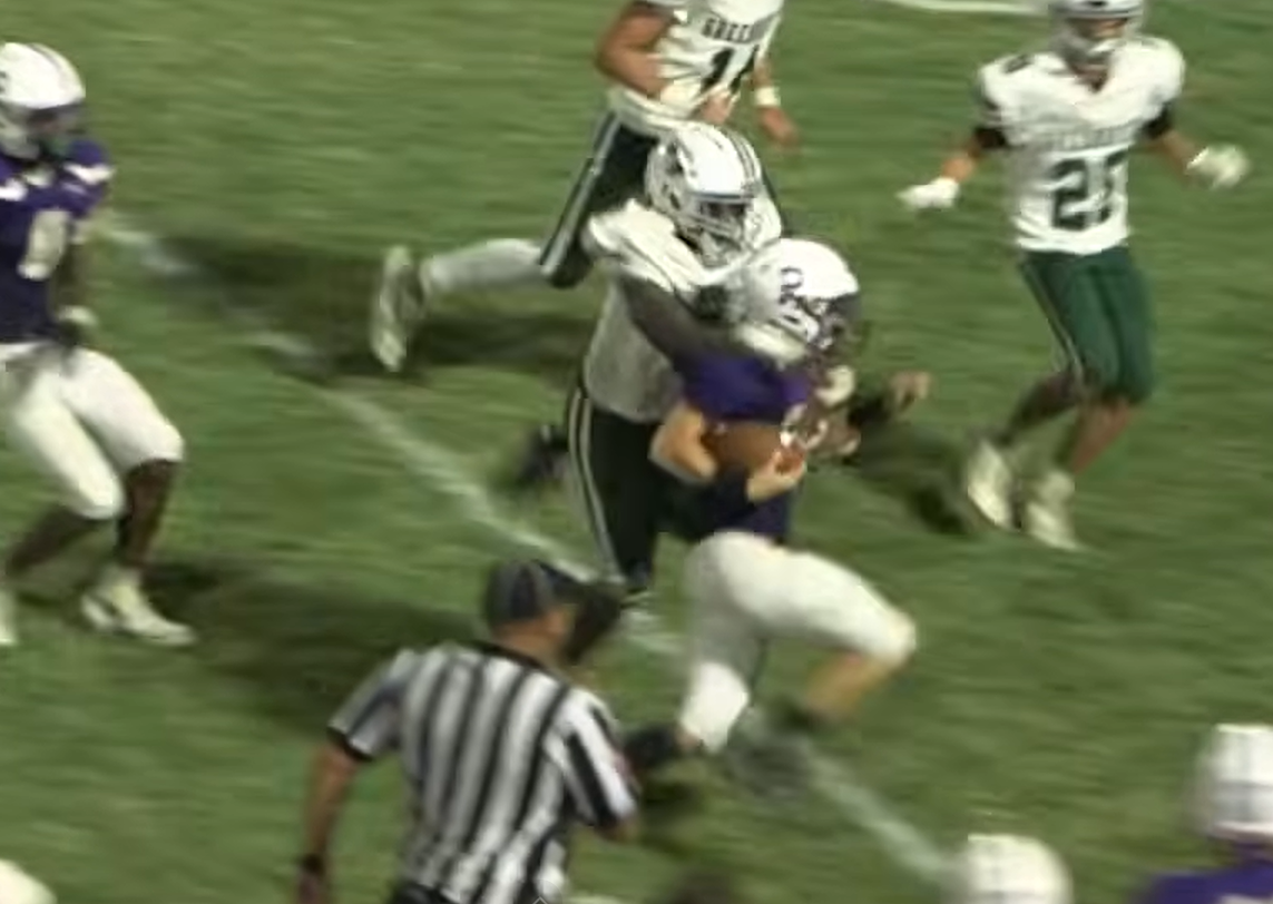 Greenbrier player making a tackle against Portland